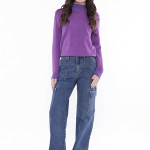 MIMÌ MUÀ Firenze ZDAL-2675 Jeans cargo blu medio