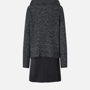 Abito bimateriale con maglione misto alpaca